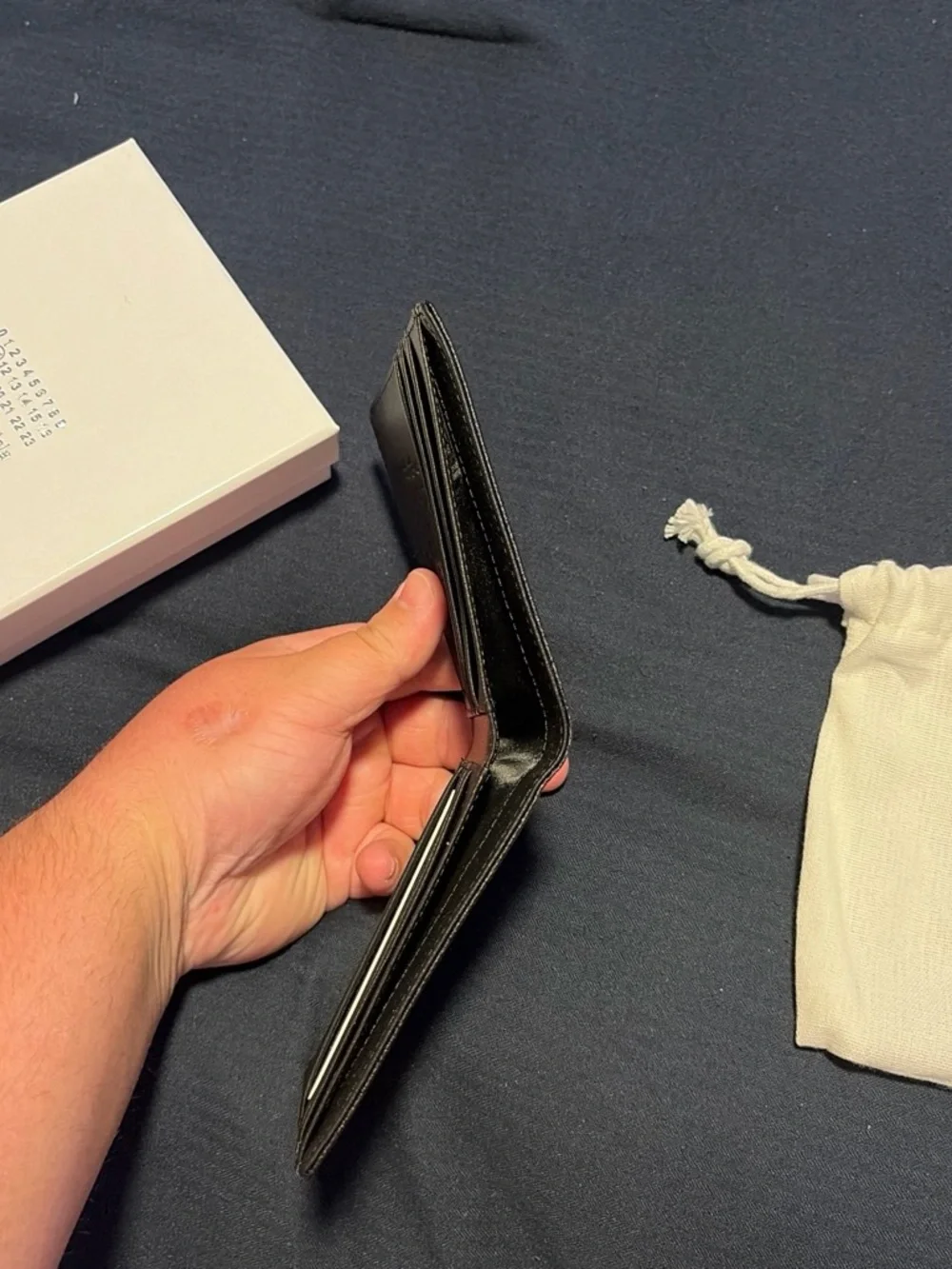 Maison Martin Margiela Black Leather Bi-Fold Wallet